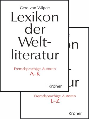 cover image of Lexikon der Weltliteratur--Fremdsprachige Autoren